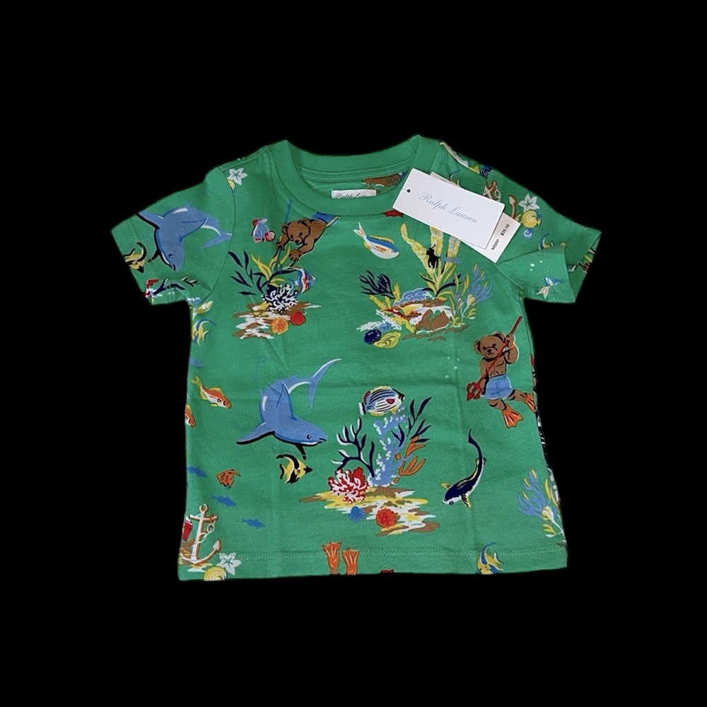 NWT Ralph Lauren baby ocean print tee